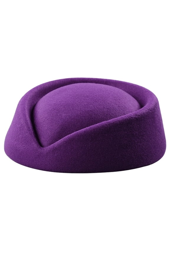 Top Hat Solid Color Female Flight Attendant Hat Sweet Business Uniform Live Show Women Caps Hats Air Cosplay