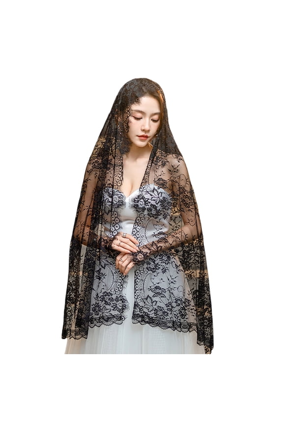 Veil Catholic Mantilla Mass Veil Ceremony Veil Embroidery Lace Veil for