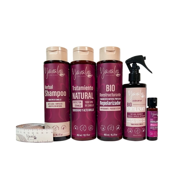 Yavalva Shampoo, Tratameinto, Bio Restructurante y Bio Fertilizante (4 Pack) Yavalva Shampoo Herbal, Tratamiento, Bio Reestructurante, BioFertilizante, Kit Restauracion y Control Caida (Todo tipo)