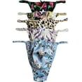 thumbnail image 1 of Yavorrs 5pcs Women's Silk G-Strings Thongs Flower Panties Size S M L XL 2XL, 1 of 6