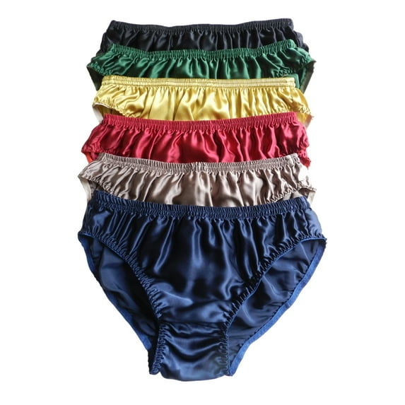 Yavorrs New 6PCS Men's 100% Silk Underwear Briefs Bikinis