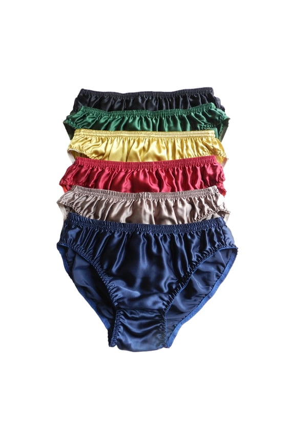 New 6PCS Men's 100% Silk Underwear Briefs Bikinis
