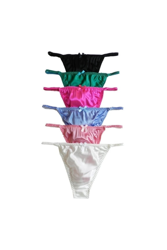 Womens Silk G String Thong Panties Underwear