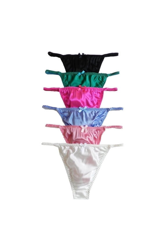 Womens Silk G String Thong Panties Underwear