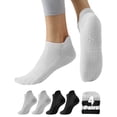 thumbnail image 1 of Yawlsow 4 Pairs Pilates Socks with Grips for Women, Grippy Socks for Barre Yoga Workout, Hospital, Size 5-10, 1 of 6