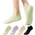 thumbnail image 1 of Yawlsow 4 Pairs Pilates Socks with Grips for Women, Non-Slip Yoga Socks for Barre, Ballet, Barefoot Workout, 1 of 6