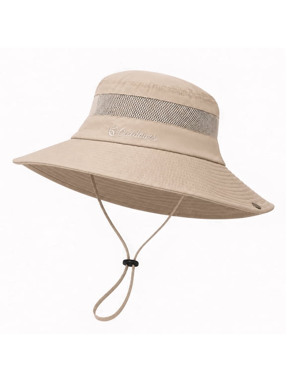 Unisex Wide Brim Sun Hat with Breathable Mesh Upf 50+ Outdoor Foldable Bucket Hat for Beach Hiking Fishing Travel