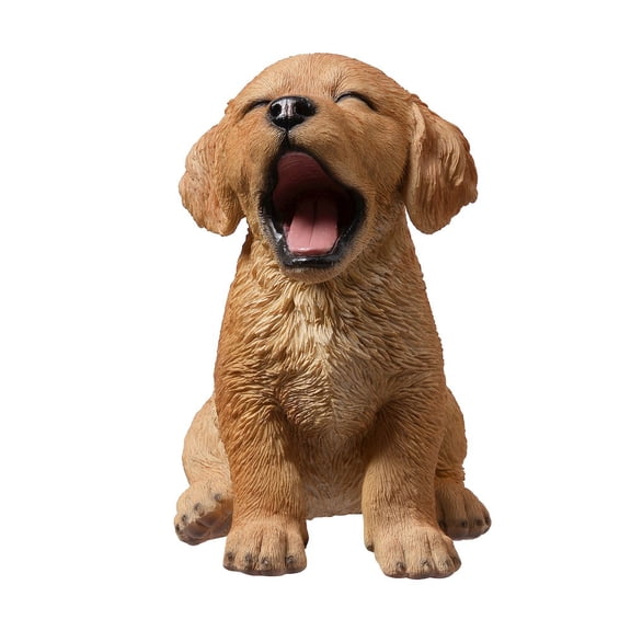 Hi-Line Gifts Yawning Golden Retriever Outdoor Garden Statue - 6.5"