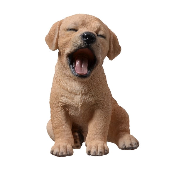 Hi-Line Gifts Yawning Labrador Outdoor Garden Statue - 6.25"