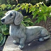 Yawots Resin Cute Gardening Decoration Dog Statue Ornament Sculpture Dog Ornament Garden Statues and Sculptures Outdoor Decor for Patio Yard Lawn Porch Outsides