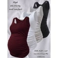 thumbnail image 1 of Yawrut Maternity 4-Piece Tank Tops Sleeveless Ruched Basic Tops Maternity Shirt Vest Mama Clothes, 1 of 9
