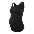 thumbnail image 1 of Yawrut Maternity Tank Tops Sleeveless Ruched Basic Tops Maternity Shirt Vest Mama Clothes, 1 of 6