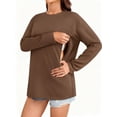 thumbnail image 1 of Yawrut Women's Long Sleeved Nursing Top, Soft Maternity Shirt With Hidden Zipper, 1 of 6