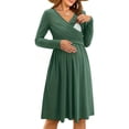 thumbnail image 1 of Yawrut Womens V-Neck Maternity Dresses Nursing Breastfeeding Dress With Pockets, 1 of 8