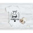 thumbnail image 1 of Yay! I'M The First Grandchild Body, First Grandbaby Grandparent Pregnancy Announcement Baby Announcement Pregnancy Reveal Grandparent Reveal Cute And Cool Baby Bodysuit, Baby Bodysuit Lat 4424, 1 of 3