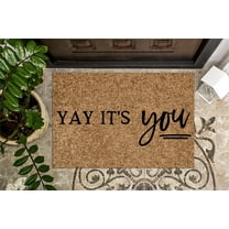 Yay Its You | Happy Welcome Mat | Glad You Are Here | Happy Door Mat | Cheerful Gift | Home Doormat | Housewarming | Closing Gift