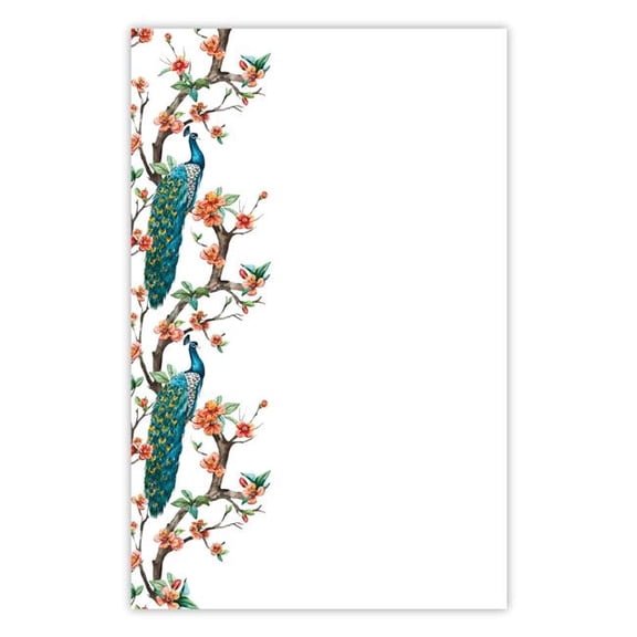 Yay Novelty 5006 5.5 x 8.5 in. 70 lbs 50 Sheet Organize with Style Illustrated Notepad for Daily Planning & To Do Lists - Peacock