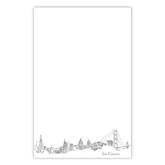 Yay Novelty 5021 5.5 x 8.5 in. 70 lbs 50 Sheet Organize with Style Illustrated Notepad for Daily Planning & To Do Lists - San Francisco