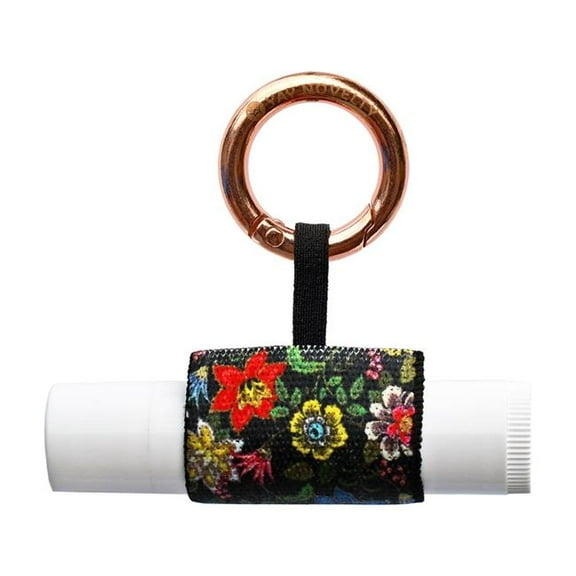 Yay Novelty 3509 Eco-Friendly Chap Stick Stylish Lip Balm Holder Keychain - Folklore Flower