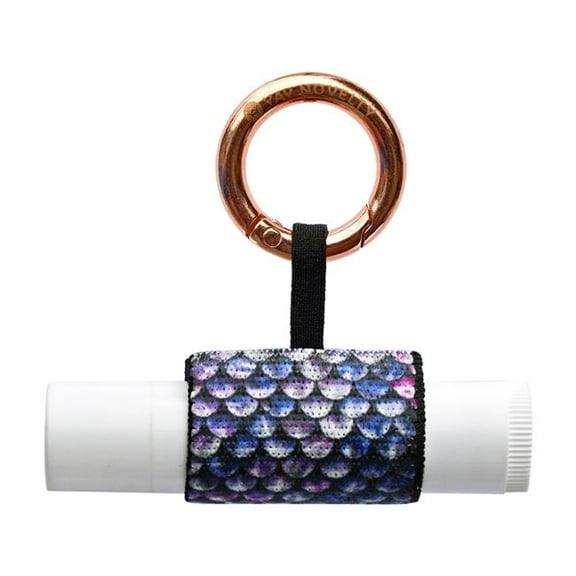 Yay Novelty 3528 Eco-Friendly Chap Stick Stylish Lip Balm Holder Keychain - Purple Mermaid Scale