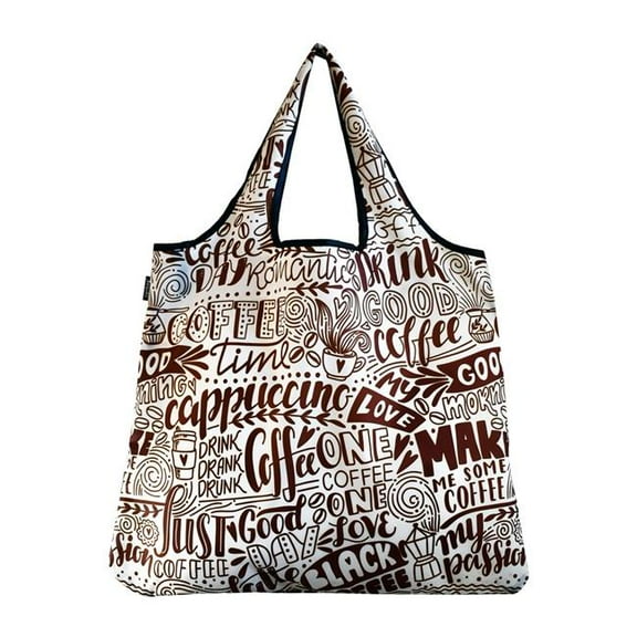 Yay Novelty J4436 Jumbo Eco Friendly Stylish Tote Large Excellent Versatile Reusable Shopping Bag - Coffee Lover
