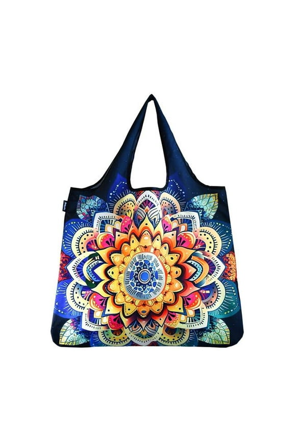 J4441 Jumbo Eco Friendly Stylish Tote Large Excellent Versatile Reusable Shopping Bag - Mandala
