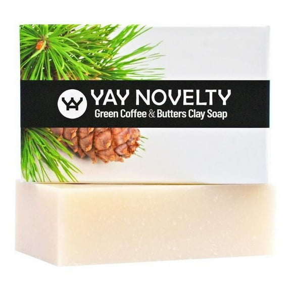 Yay Novelty 402 Luxurious All Natural Green Coffee Clay Bar Soap - Evergreen