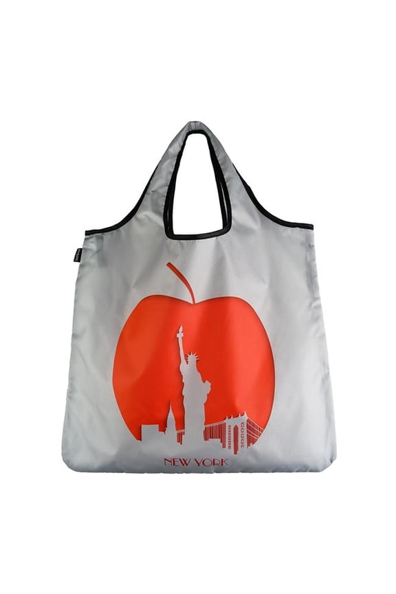 4339 Original Eco Friendly Stylish Tote Large Excellent Versatile Reusable Shopping Bag - NY Apple