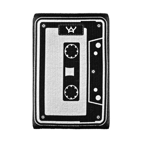 Yay Novelty 1501 The Perfect Slim Wallet for Front Pocket Use - Black & White Cassette