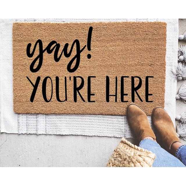 Yay You're Here Doormat Teacher Appreciation Classroom Mat