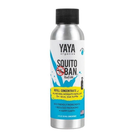 Yaya Organics Squito Ban Refill Concentrate, Mosquito Repellent, 4 Oz