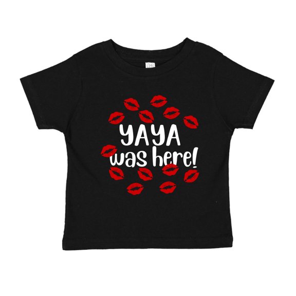 Yaya Was Here Toddler T-Shirt 4T Black