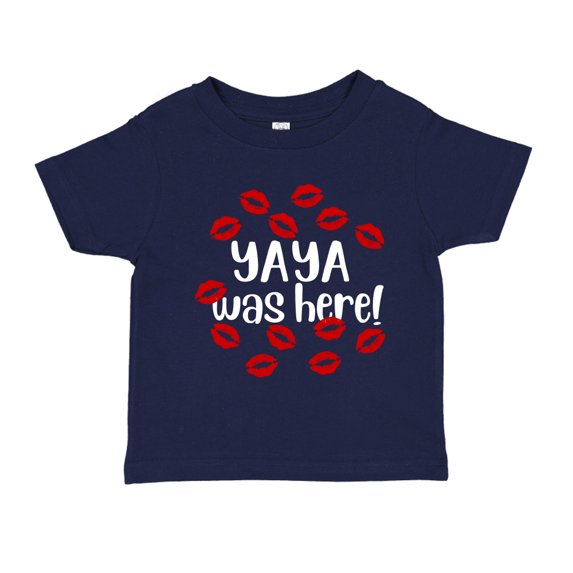 Yaya Was Here Toddler T-Shirt 5/6T Navy Blue