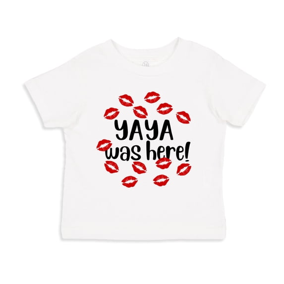 Yaya Was Here Toddler T-Shirt 5/6T White