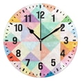 thumbnail image 1 of Yayeee 10" Wall Clock Battery Operated Quartz Round Silent Non-Ticking Home Decor, Abstract Geometric, 1 of 6