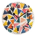 thumbnail image 1 of Yayeee 10" Wall Clock Battery Operated Quartz Round Silent Non-Ticking Home Decor,Abstract Triangles, 1 of 6