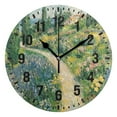 thumbnail image 1 of Yayeee 10" Wall Clock Battery Operated Quartz Round Silent Non-Ticking Home Decor,Art Garden Scene, 1 of 6