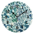 thumbnail image 1 of Yayeee 10" Wall Clock Battery Operated Quartz Round Silent Non-Ticking Home Decor, Beautiful Leaves Pattern, 1 of 6