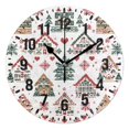 thumbnail image 1 of Yayeee 10" Wall Clock Battery Operated Quartz Round Silent Non-Ticking Home Decor,Beige Nordic Christmas House, 1 of 6