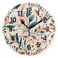 thumbnail image 1 of Yayeee 10" Wall Clock Battery Operated Quartz Round Silent Non-Ticking Home Decor, Beige Whimsical Leaves, 1 of 6