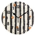 thumbnail image 1 of Yayeee 10" Wall Clock Battery Operated Quartz Round Silent Non-Ticking Home Decor,Black Abstract Stripes, 1 of 6