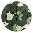 thumbnail image 1 of Yayeee 10" Wall Clock Battery Operated Quartz Round Silent Non-Ticking Home Decor,Black Abstract, 1 of 6