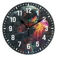 thumbnail image 1 of Yayeee 10" Wall Clock Battery Operated Quartz Round Silent Non-Ticking Home Decor,Black Astronaut, 1 of 6
