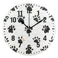 thumbnail image 1 of Yayeee 10" Wall Clock Battery Operated Quartz Round Silent Non-Ticking Home Decor,Black Cartoon Cat Paw, 1 of 6