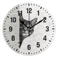 thumbnail image 1 of Yayeee 10" Wall Clock Battery Operated Quartz Round Silent Non-Ticking Home Decor, Black Cute Cat, 1 of 6