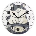 thumbnail image 1 of Yayeee 10" Wall Clock Battery Operated Quartz Round Silent Non-Ticking Home Decor,Black Cute Cat, 1 of 6