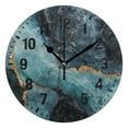 thumbnail image 1 of Yayeee 10" Wall Clock Battery Operated Quartz Round Silent Non-Ticking Home Decor,Black Marble, 1 of 6