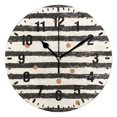 thumbnail image 1 of Yayeee 10" Wall Clock Battery Operated Quartz Round Silent Non-Ticking Home Decor,Black Stripes, 1 of 6