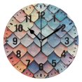 thumbnail image 1 of Yayeee 10" Wall Clock Battery Operated Quartz Round Silent Non-Ticking Home Decor, Blue Art Pattern, 1 of 6