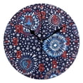 thumbnail image 1 of Yayeee 10" Wall Clock Battery Operated Quartz Round Silent Non-Ticking Home Decor, Blue Fireworks Pattern, 1 of 6
